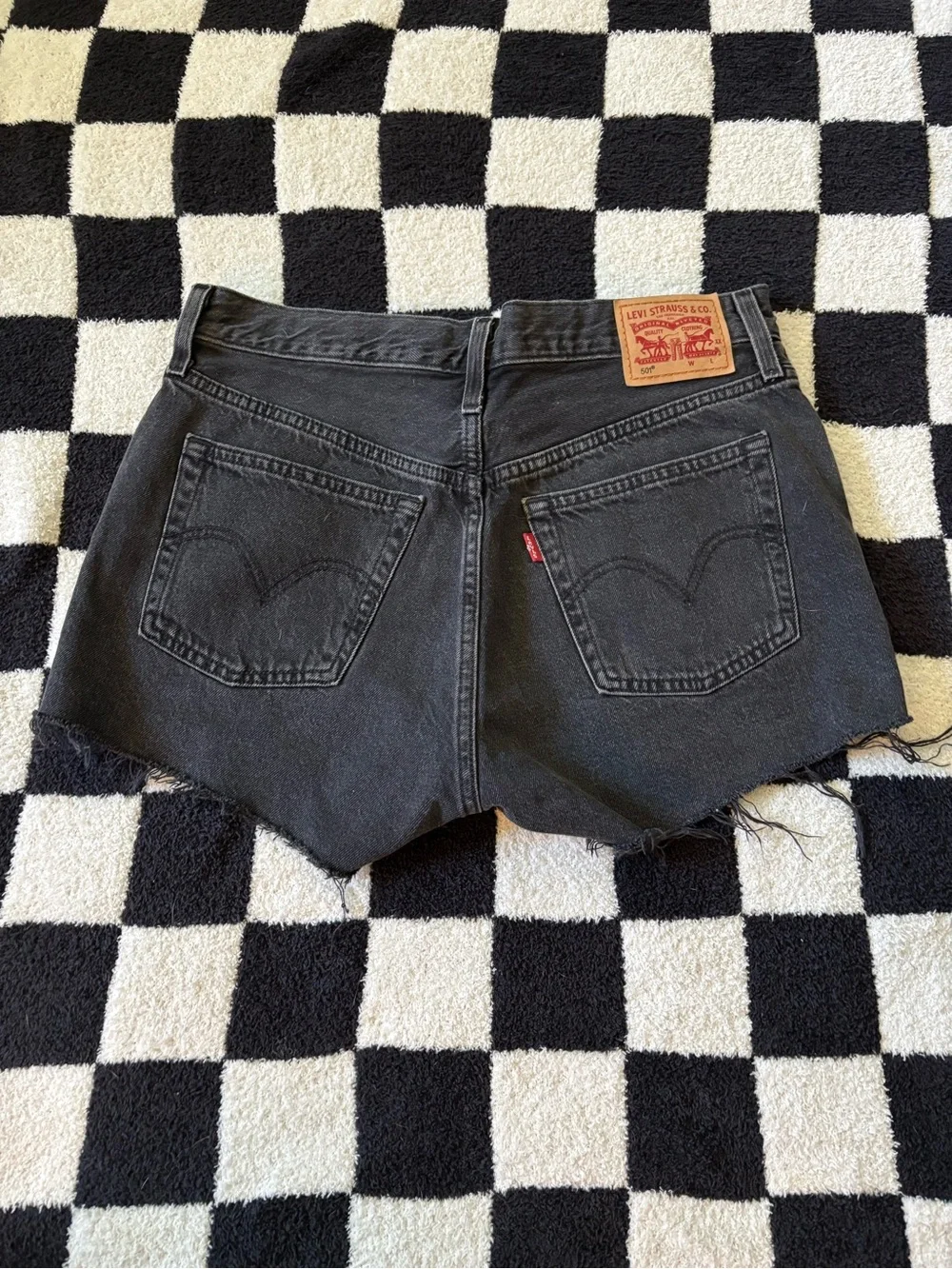 Levi’s Black Denim Shorts Size 28 (Fit Smaller)